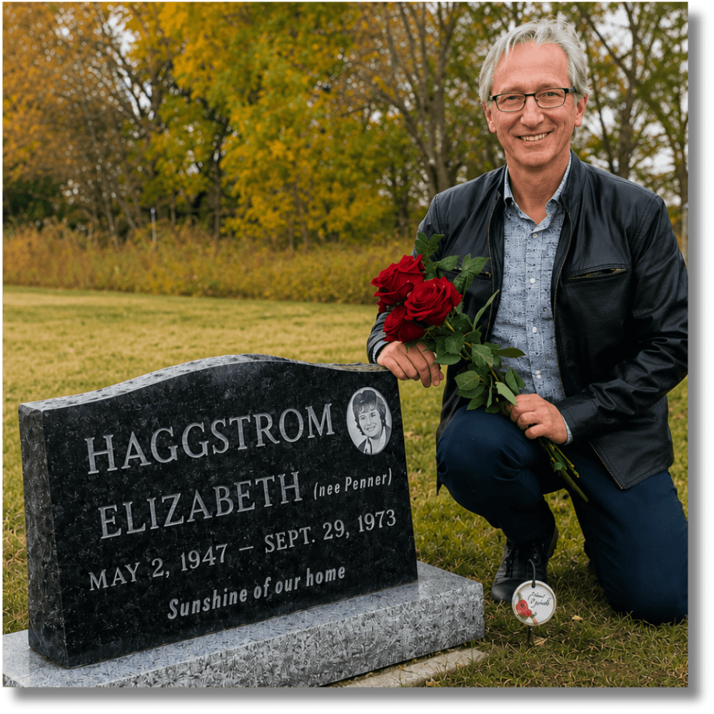 Death of Elizabeth Penner Haggstrom Michael Haggstrom at grave site
